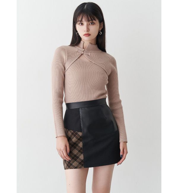 MURUA「ヴィンテージライクパッチワークミニスカート」|スカート|