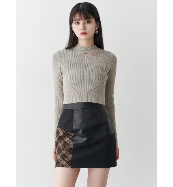 MURUA「ヴィンテージライクパッチワークミニスカート」|スカート|