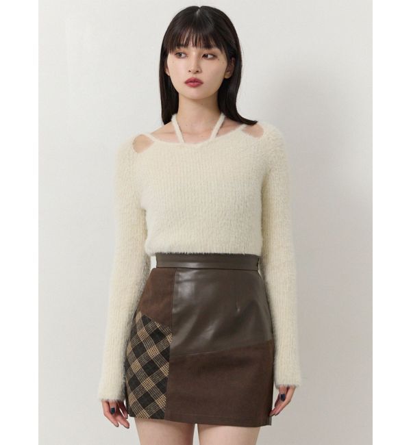 MURUA「ヴィンテージライクパッチワークミニスカート」|スカート|