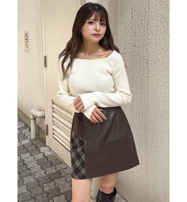 MURUA「ヴィンテージライクパッチワークミニスカート」|スカート|