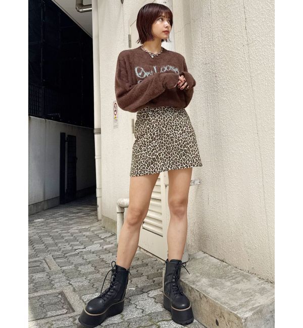MURUA「レオパードミニスカート」|スカート|