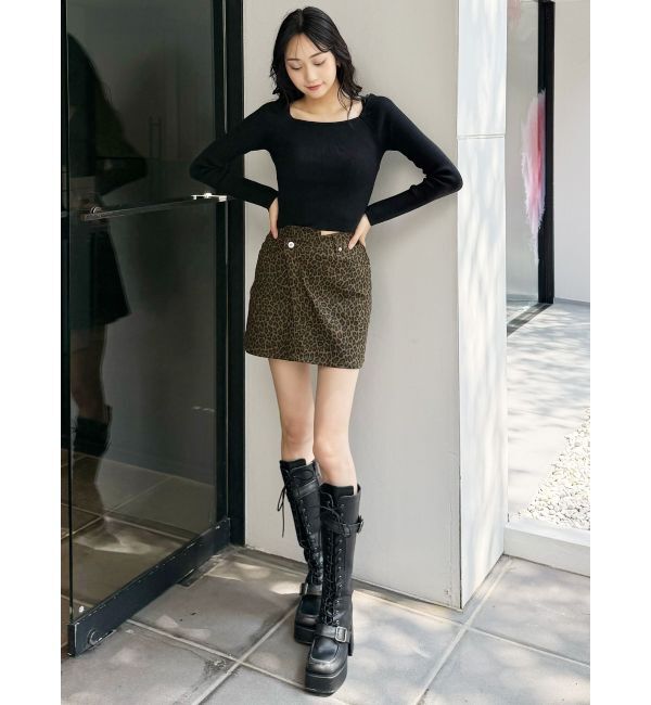 MURUA「レオパードミニスカート」|スカート|