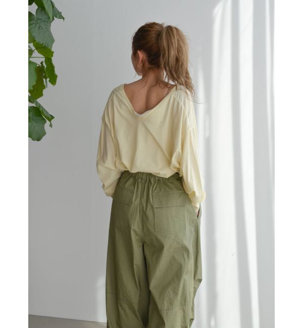 Ungrid「ハイツイストＶネックロングスリーブTee」|Tシャツ・カットソー|