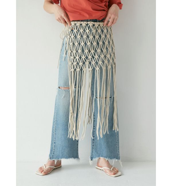 Ungrid「マクラメフリンジスカート」|スカート|