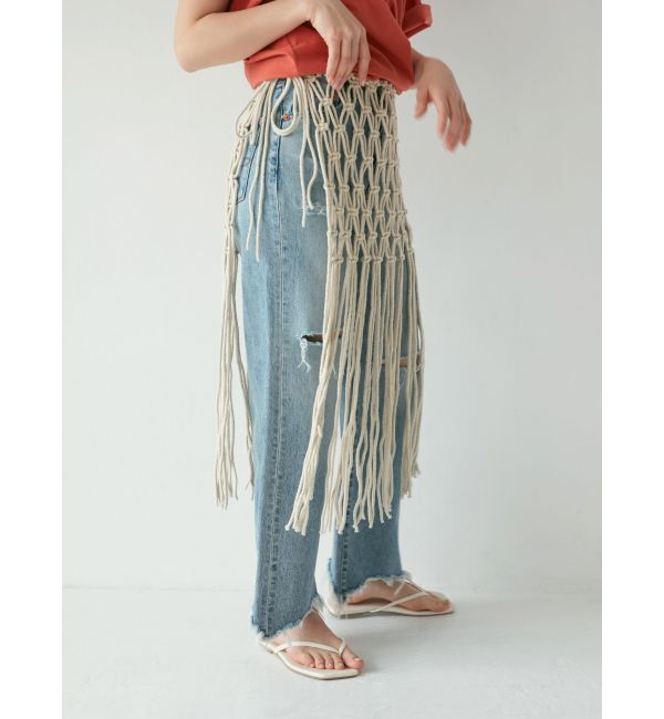 Ungrid「マクラメフリンジスカート」|スカート|