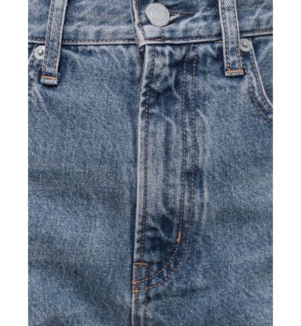 Ungrid「フェイクレザードッキングデニム」|デニム|