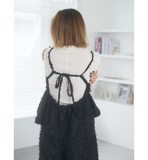 Ungrid「タックデザインジャカードキャミ」|キャミソール|