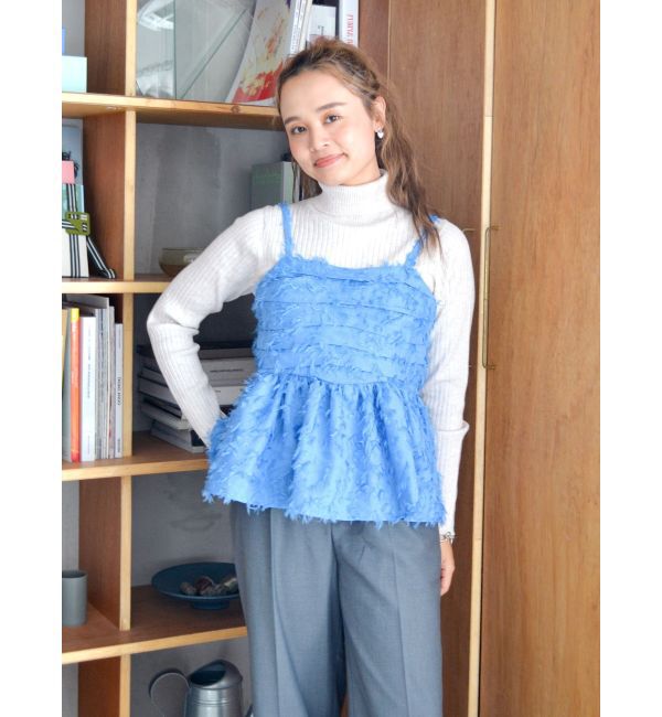 Ungrid「タックデザインジャカードキャミ」|キャミソール|