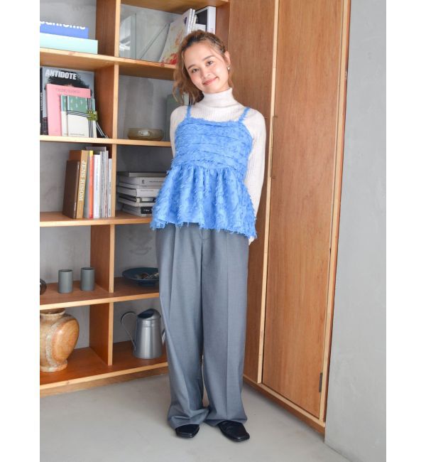 Ungrid「タックデザインジャカードキャミ」|キャミソール|