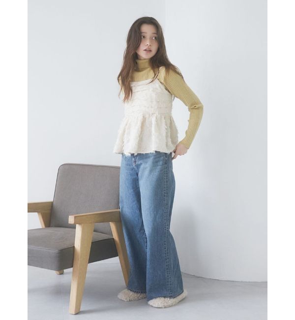 Ungrid「タックデザインジャカードキャミ」|キャミソール|