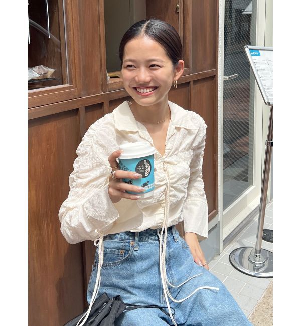 Ungrid「シャーリングデザインブラウス」|シャツ・ブラウス|