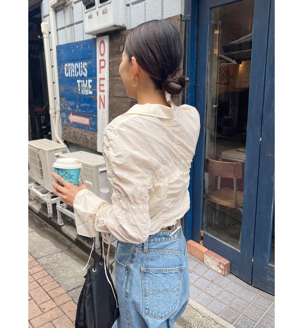 Ungrid「シャーリングデザインブラウス」|シャツ・ブラウス|