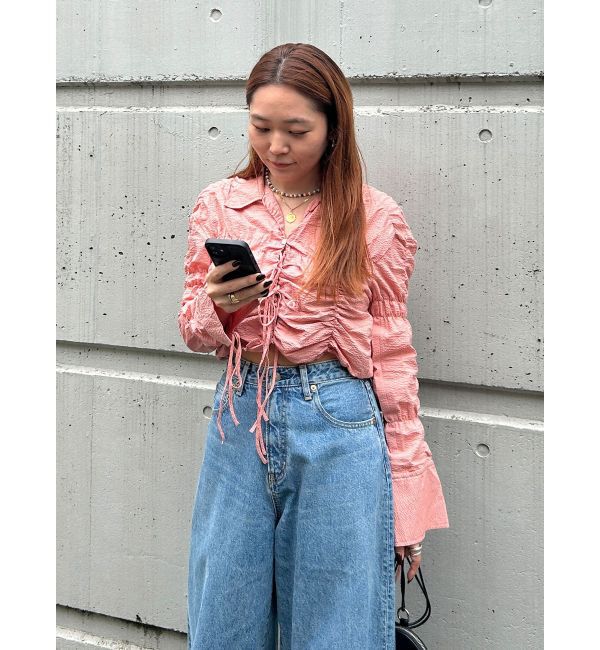 Ungrid「シャーリングデザインブラウス」|シャツ・ブラウス|