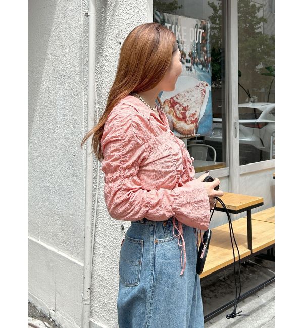 Ungrid「シャーリングデザインブラウス」|シャツ・ブラウス|