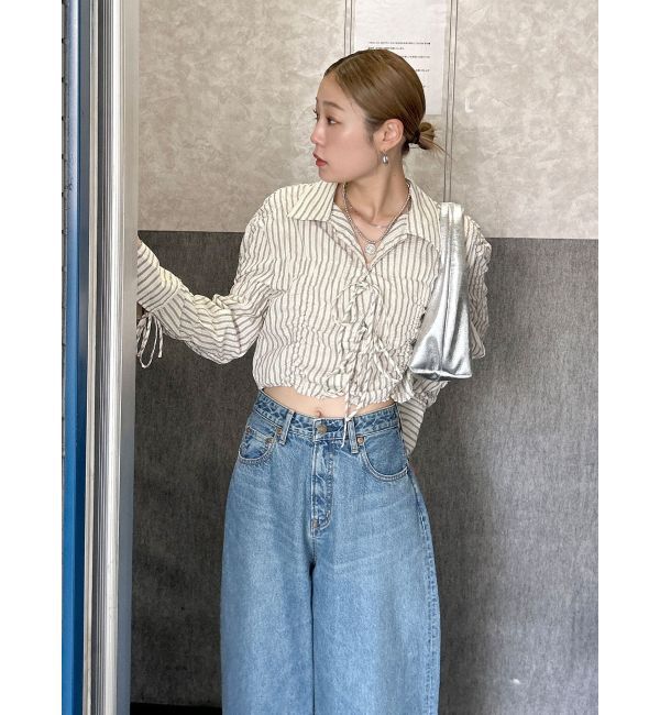 Ungrid「シャーリングデザインブラウス」|シャツ・ブラウス|