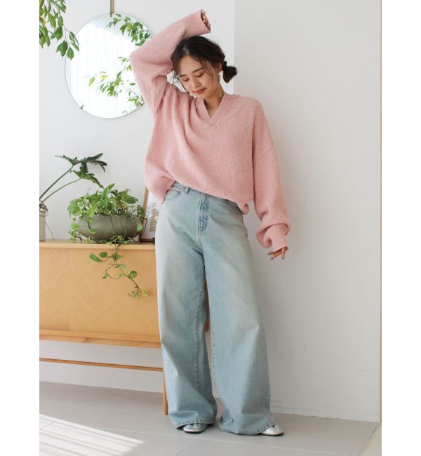 Ungrid「ヴィンテージルーズワイドデニム」|デニム|