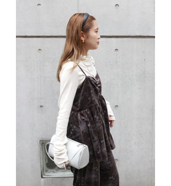 Ungrid「ベロア刺繍デザインキャミ」|キャミソール|