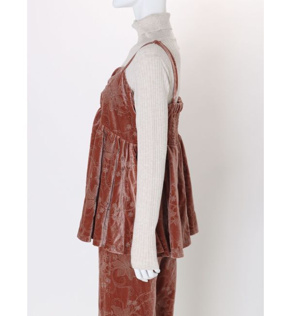 Ungrid「ベロア刺繍デザインキャミ」|キャミソール|