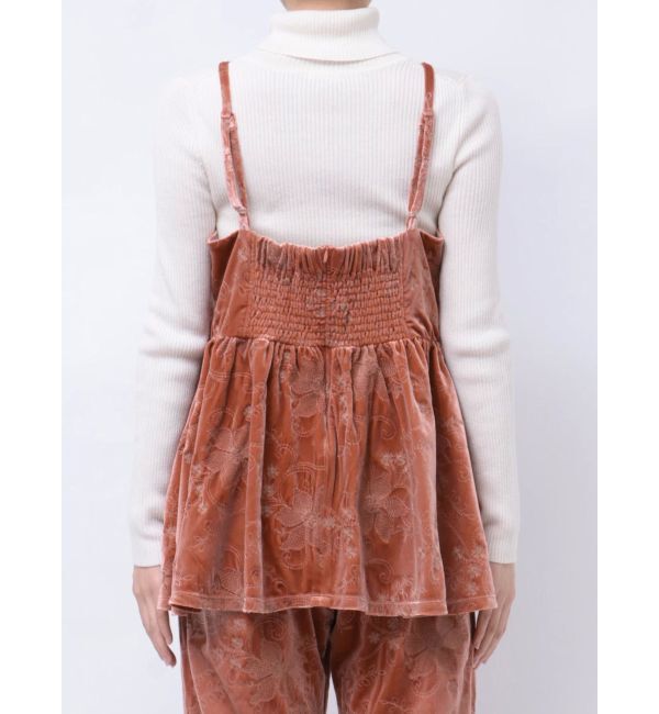 Ungrid「ベロア刺繍デザインキャミ」|キャミソール|