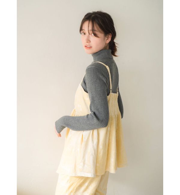 Ungrid「ベロア刺繍デザインキャミ」|キャミソール|