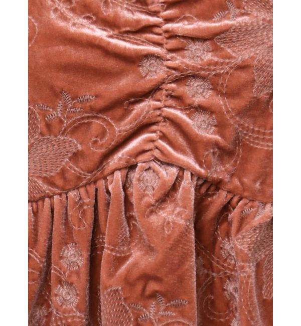 Ungrid「ベロア刺繍デザインキャミ」|キャミソール|