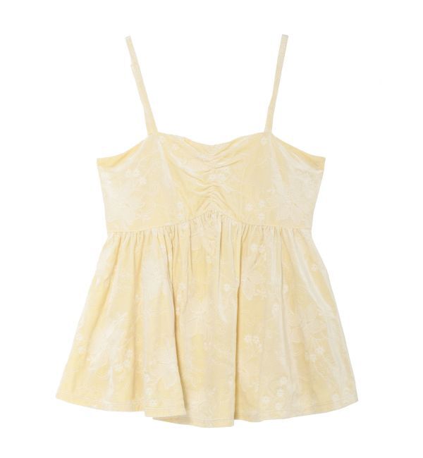 Ungrid「ベロア刺繍デザインキャミ」|キャミソール|