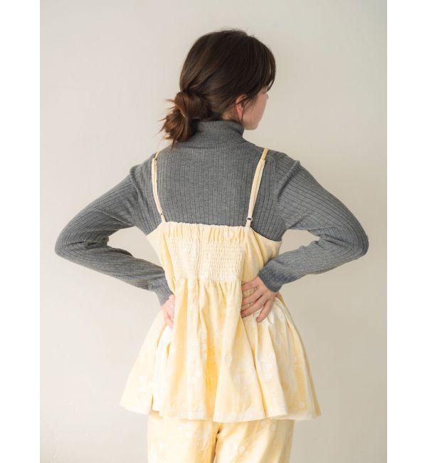 Ungrid「ベロア刺繍デザインキャミ」|キャミソール|