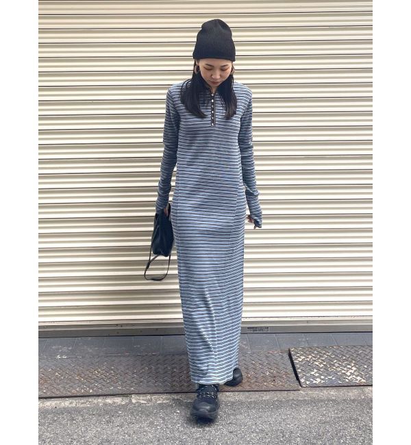 Ungrid「ヘンリーネックテレコカットワンピース」|ワンピース|