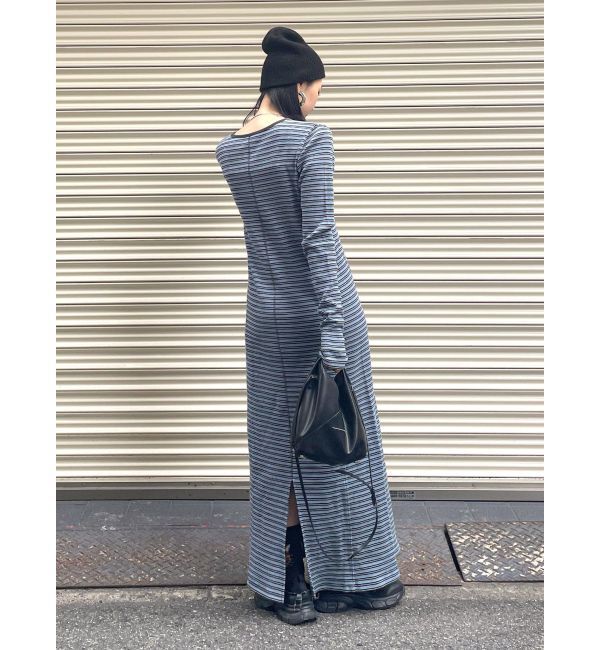 Ungrid「ヘンリーネックテレコカットワンピース」|ワンピース|