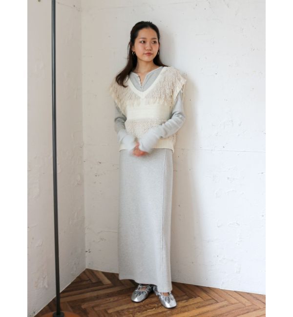 Ungrid「ヘンリーネックテレコカットワンピース」|ワンピース|