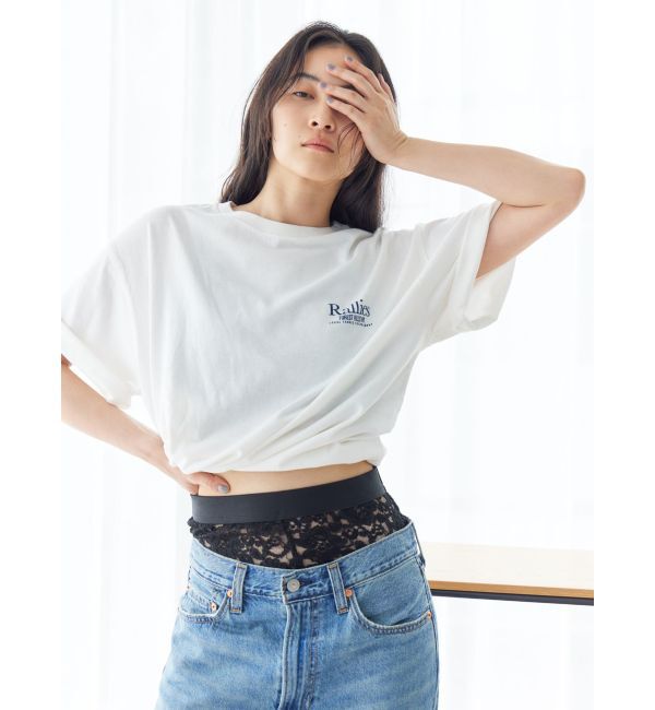 Ungrid「RalliesロゴプリントTee」|Tシャツ・カットソー|