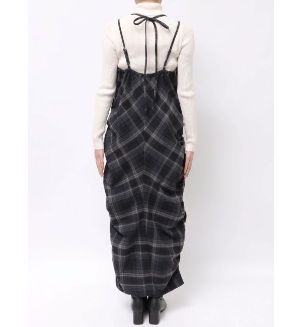 Ungrid「シャーリングデザインチェックワンピース」|ワンピース|