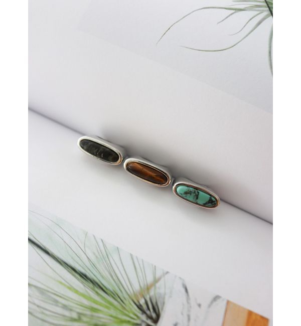 Ungrid「エリプスデザインストーンコンビリング」|リング|