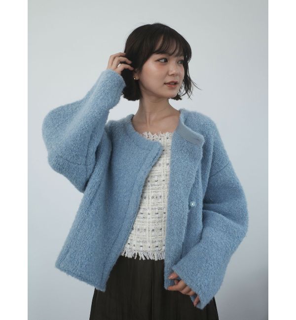 LAGUNAMOON「セッケツニットボアブルゾン」|ブルゾン・スタジャン|