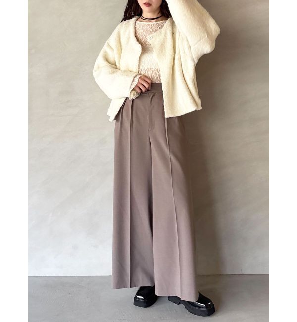 LAGUNAMOON「セッケツニットボアブルゾン」|ブルゾン・スタジャン|