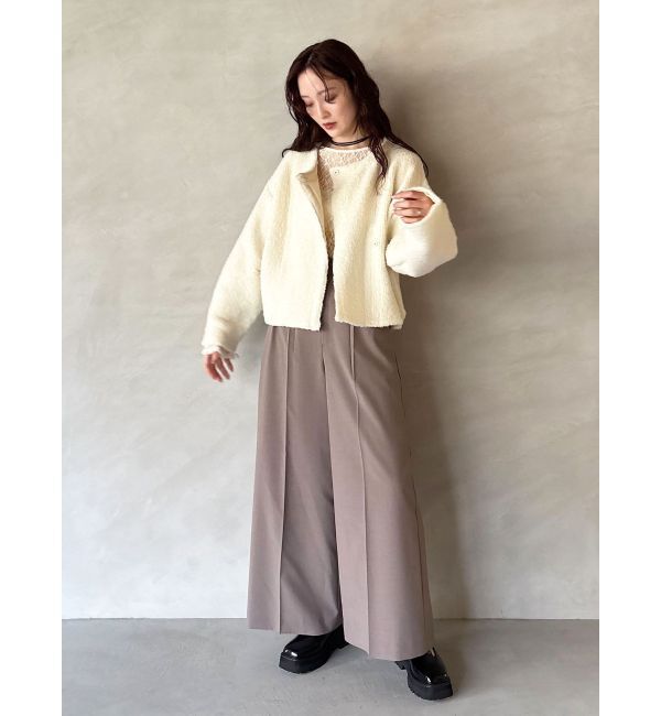 LAGUNAMOON「セッケツニットボアブルゾン」|ブルゾン・スタジャン|