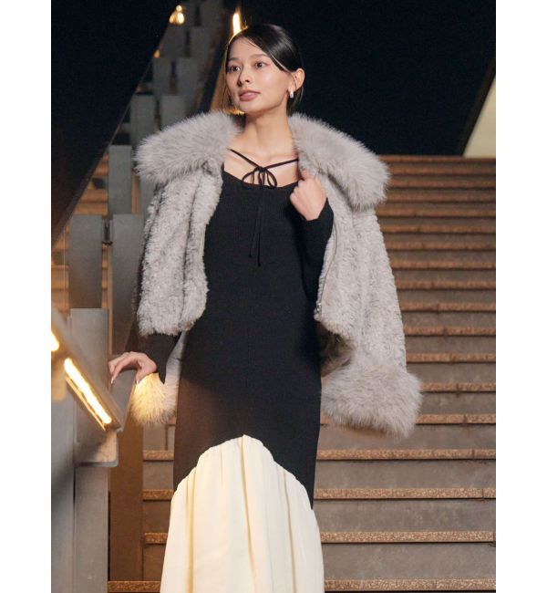 LAGUNAMOON「ビッグカラーエコファージャケット」|その他|