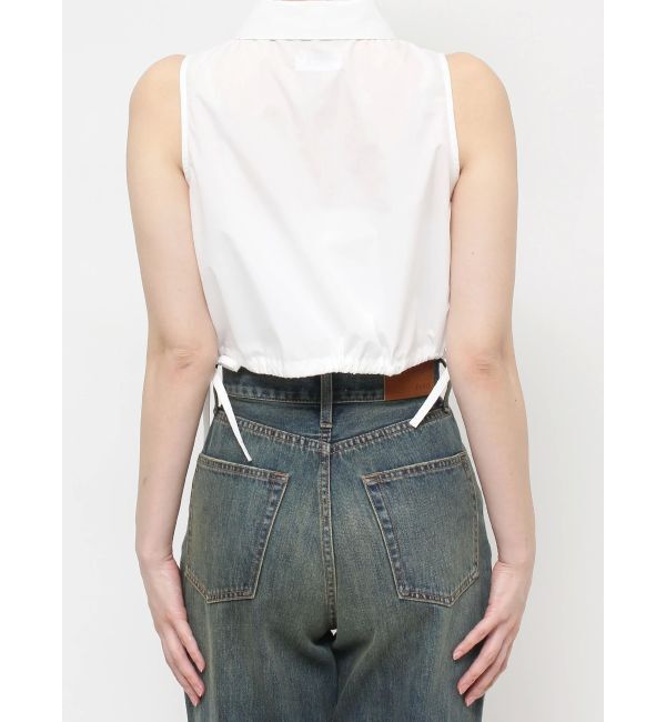 EVRIS「ビジューノースリーブクロップドシャツ」|シャツ・ブラウス|