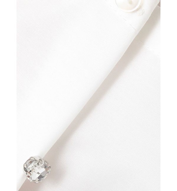 EVRIS「ビジューノースリーブクロップドシャツ」|シャツ・ブラウス|