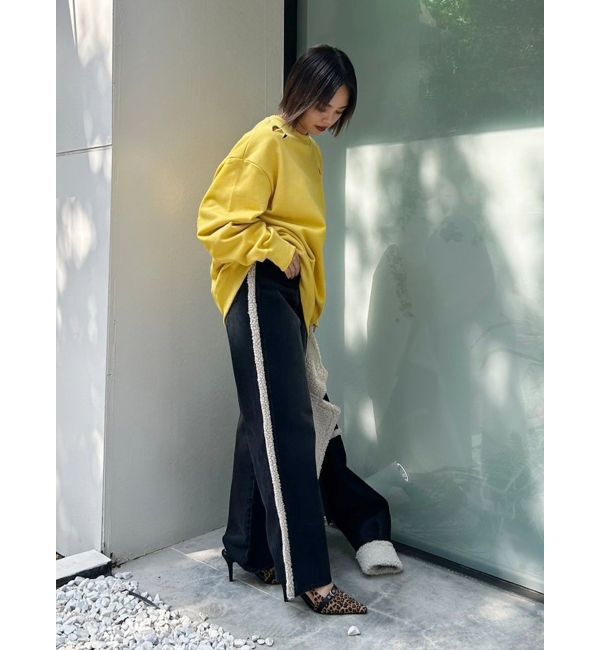 EVRIS「ボアステッチワイドデニムパンツ【セットアップ着用可能】」|デニム|