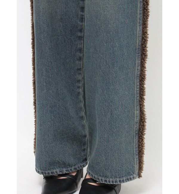 EVRIS「ボアステッチワイドデニムパンツ【セットアップ着用可能】」|デニム|