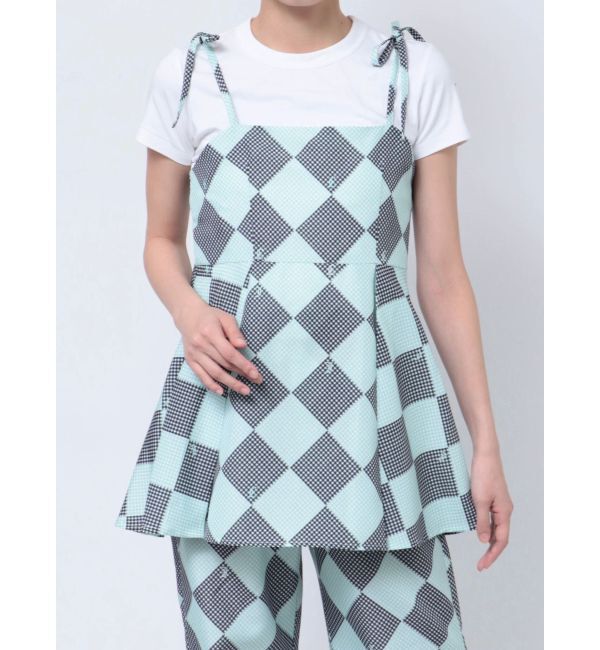 jouetie「ギンガムパターンキャミチュニック【セットアップ対応】」|キャミソール|