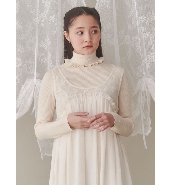 merry jenny「frillリブタートルニット」|ニット・セーター|