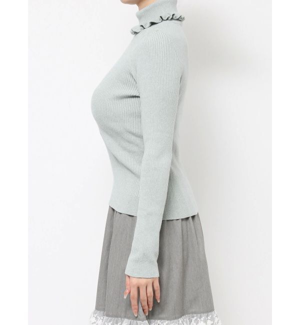 merry jenny「frillリブタートルニット」|ニット・セーター|