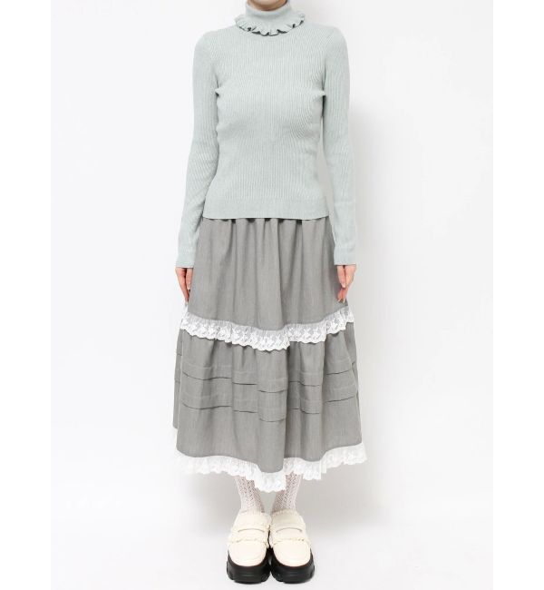 merry jenny「frillリブタートルニット」|ニット・セーター|