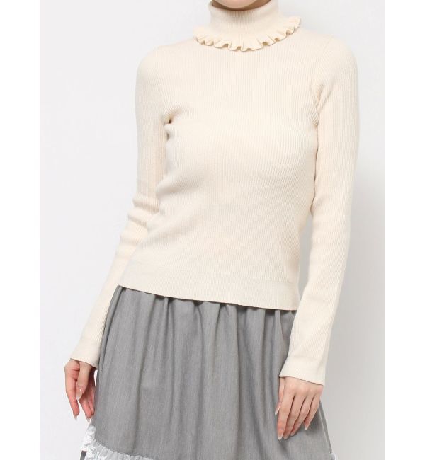 merry jenny「frillリブタートルニット」|ニット・セーター|