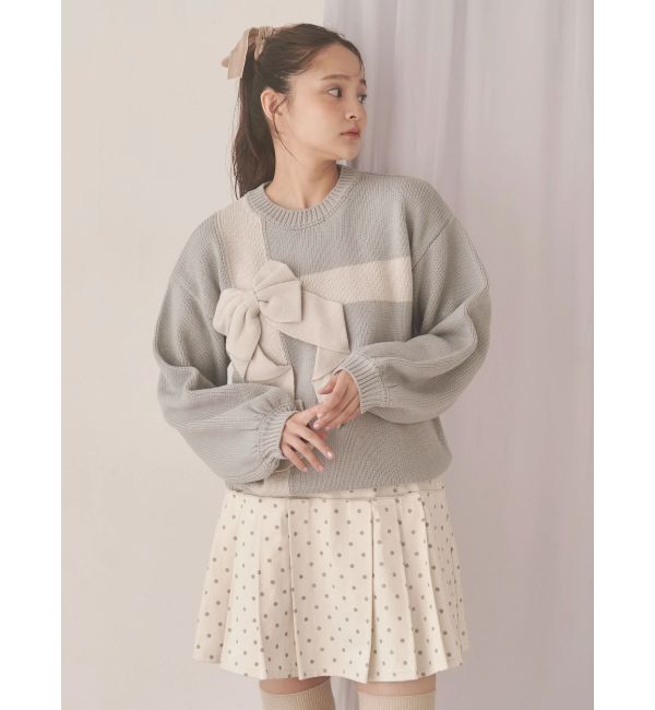 merry jenny「lulu dotプリーツミニスカート」|スカート|