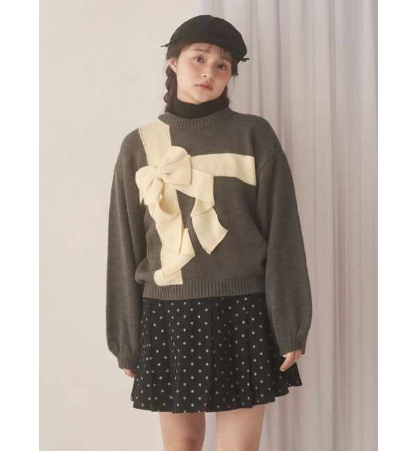 merry jenny「lulu dotプリーツミニスカート」|スカート|