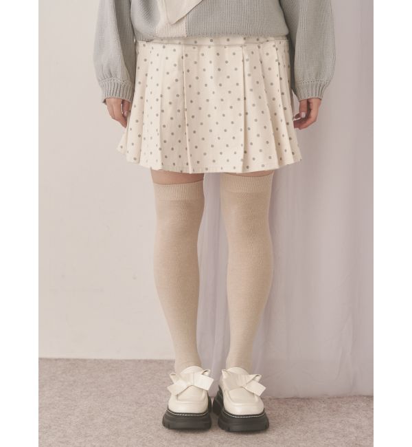 merry jenny「lulu dotプリーツミニスカート」|スカート|
