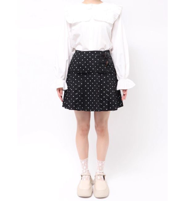 merry jenny「lulu dotプリーツミニスカート」|スカート|